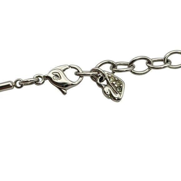 Auth SWAROVSKI - Silver Light Blue Clear Hardware Swarovski Crystal Necklace - Picture 4 of 4